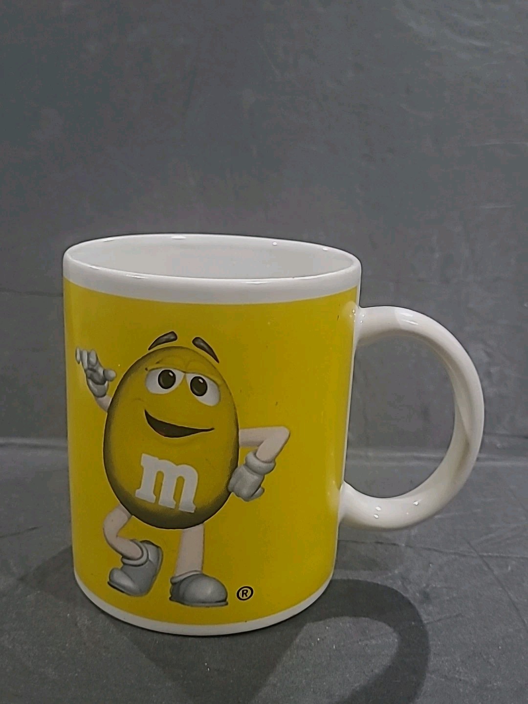 Classic Vintage Ceramic Collectible M&M Yellow  Peanut, Coffee Mug. Excellent .