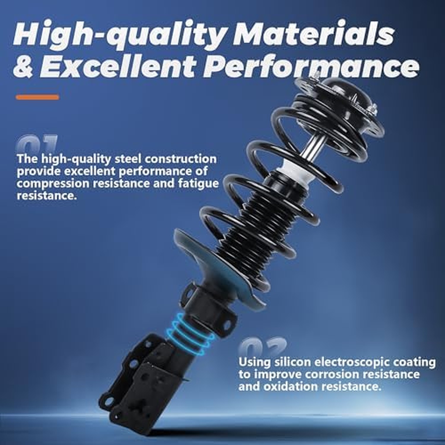 KUIPERAUTO Rear Struts Assembly Sway Bars Links Kit Compatible for 1993-2002 ...
