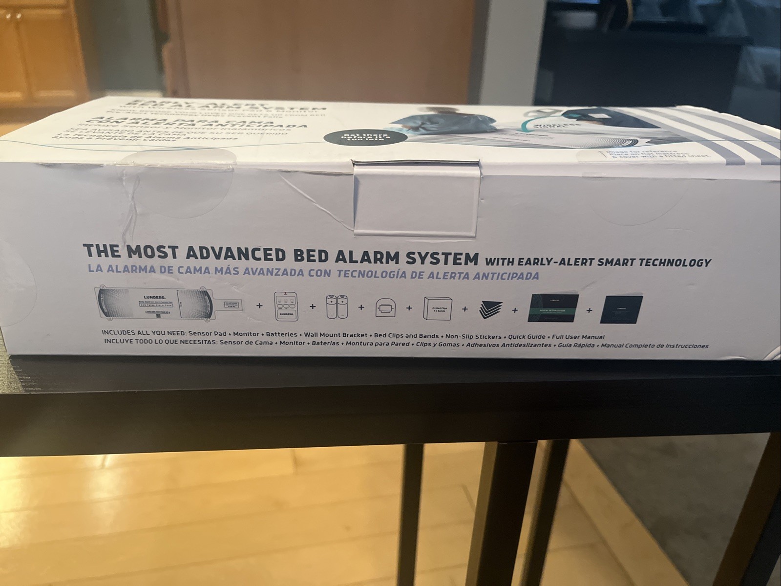 Lunderg Early Alert Bed Alarm for Elderly Adults - Wireless Sensor Pad Open Box.