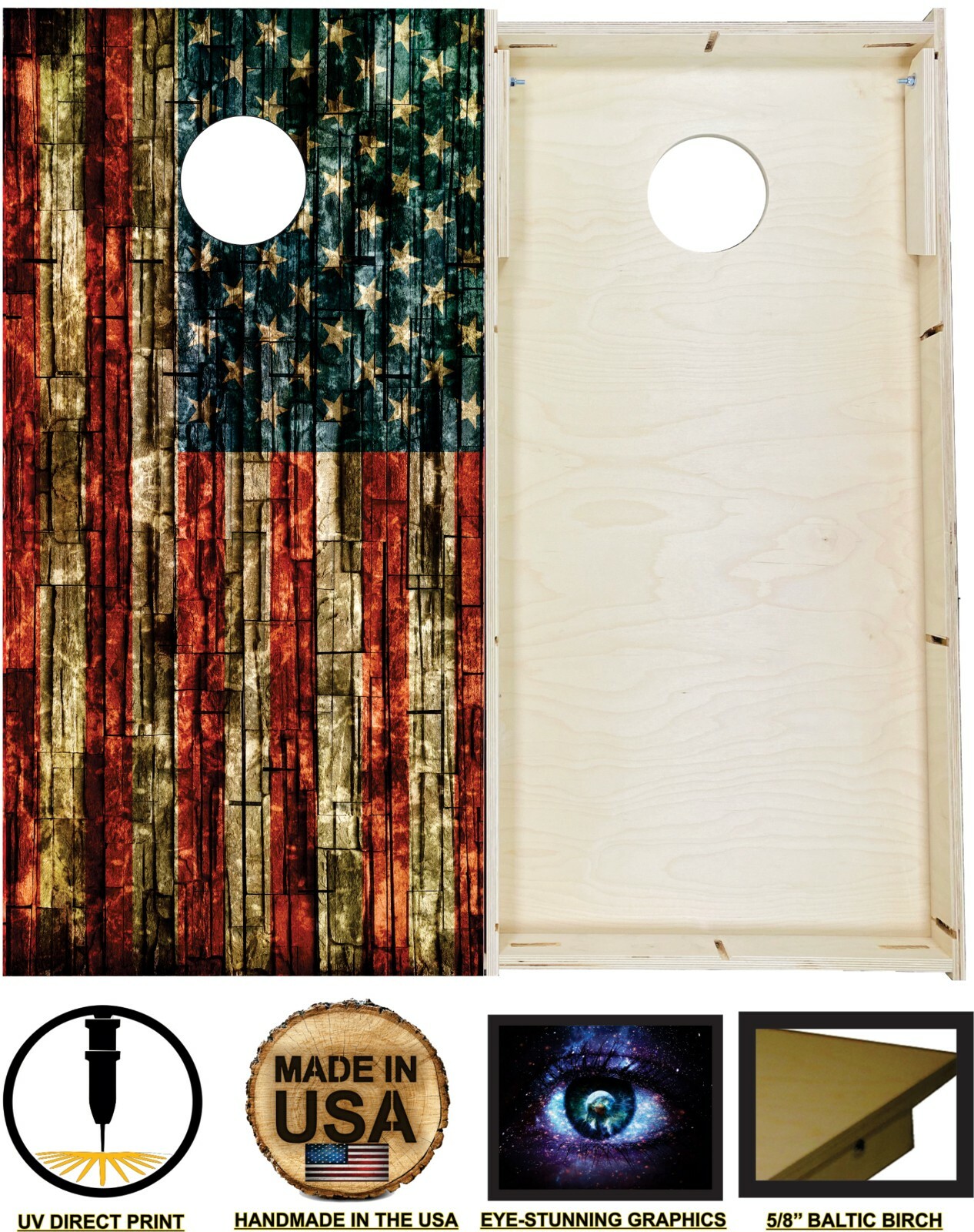 CORNHOLE BOARD Set BEANBAG TOSS GAME Polar Bear w Bags Set