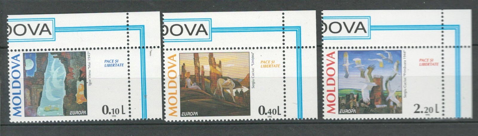 MOLDOVA EUROPA PEACE & LIBERTY COMMEMORATIVE  MNH SET LOT (PEA 528)