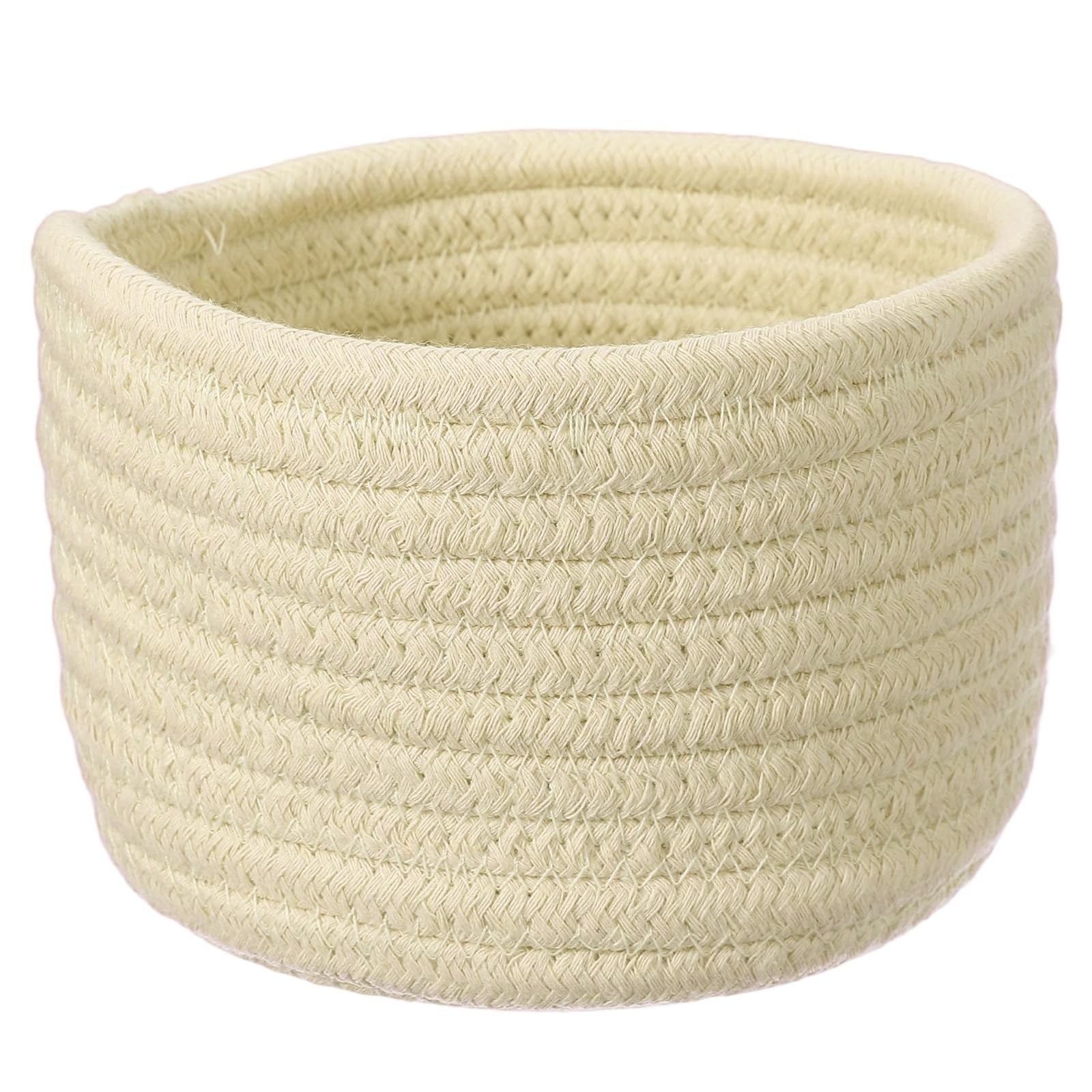 uxcell Khaki Small Rope Basket 5.6x3.6
