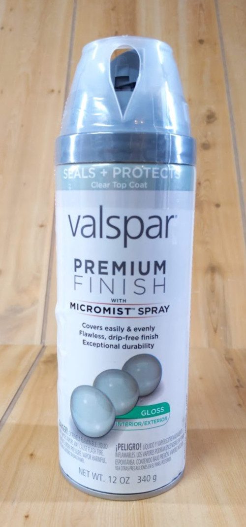 Valspar Premium Finish MicroMist Gloss Clear Sealer Spray Paint 12oz NEW 85058
