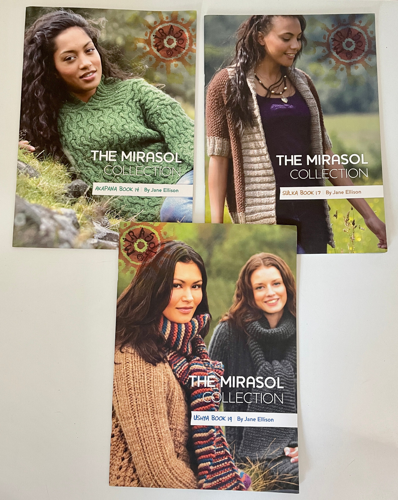 Lot of 3 The Mirasol Collection Knitting Pattern Books #14 #17 #19 Jane Ellison