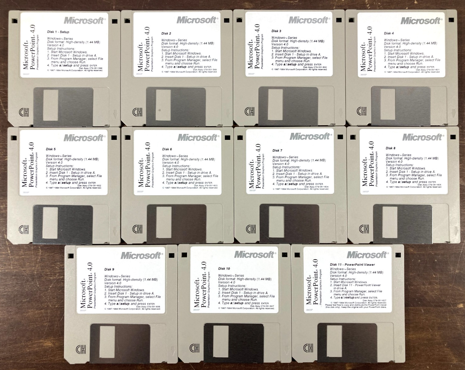 Microsoft PowerPoint 4.0 For Windows 95 Floppy Disk 3.5" Vintage Software PC