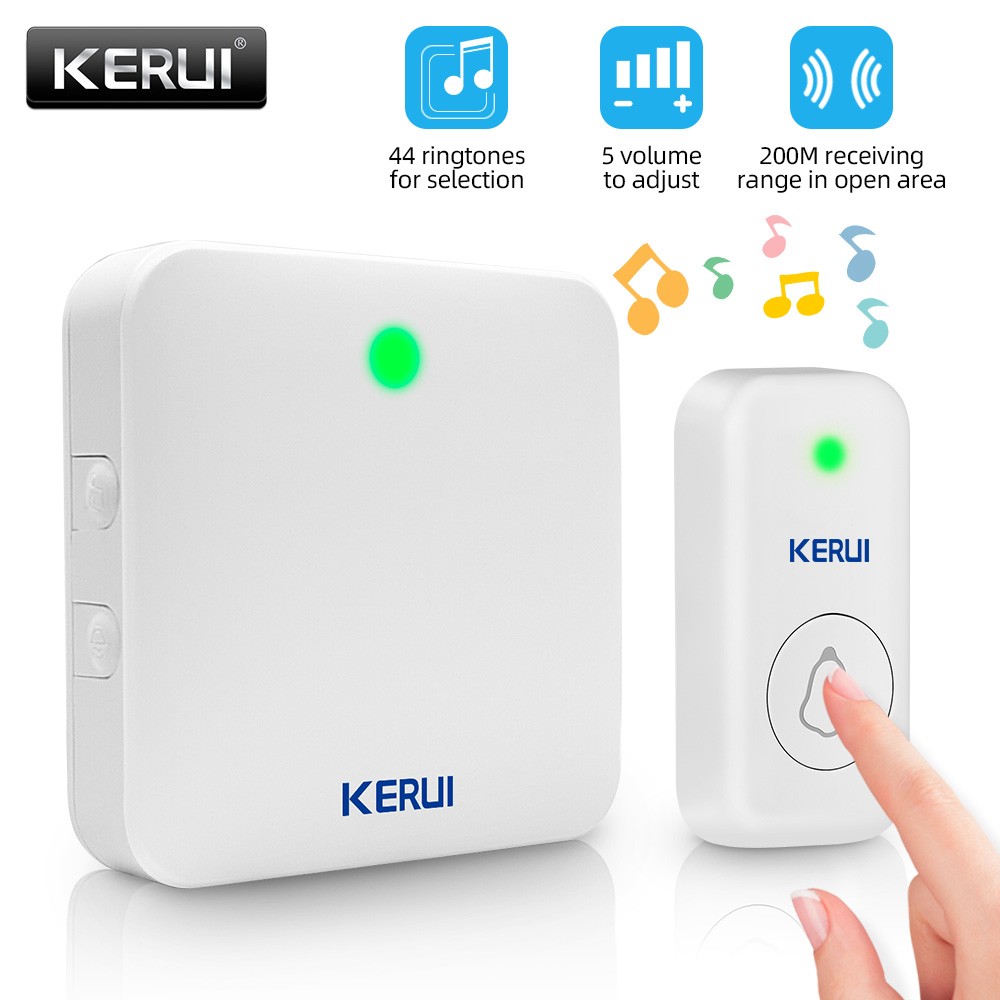 Easy Mount Wireless Doorbell Cordless Chime Receiver Home Security Bell