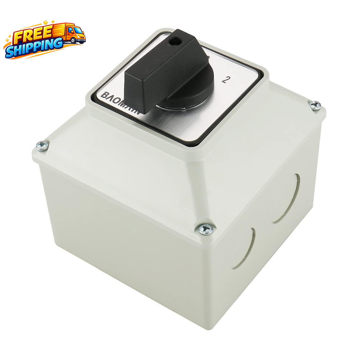 40A 3-Phase 3-Position Cam Rotary Changeover Switch with Enclosure Maintained