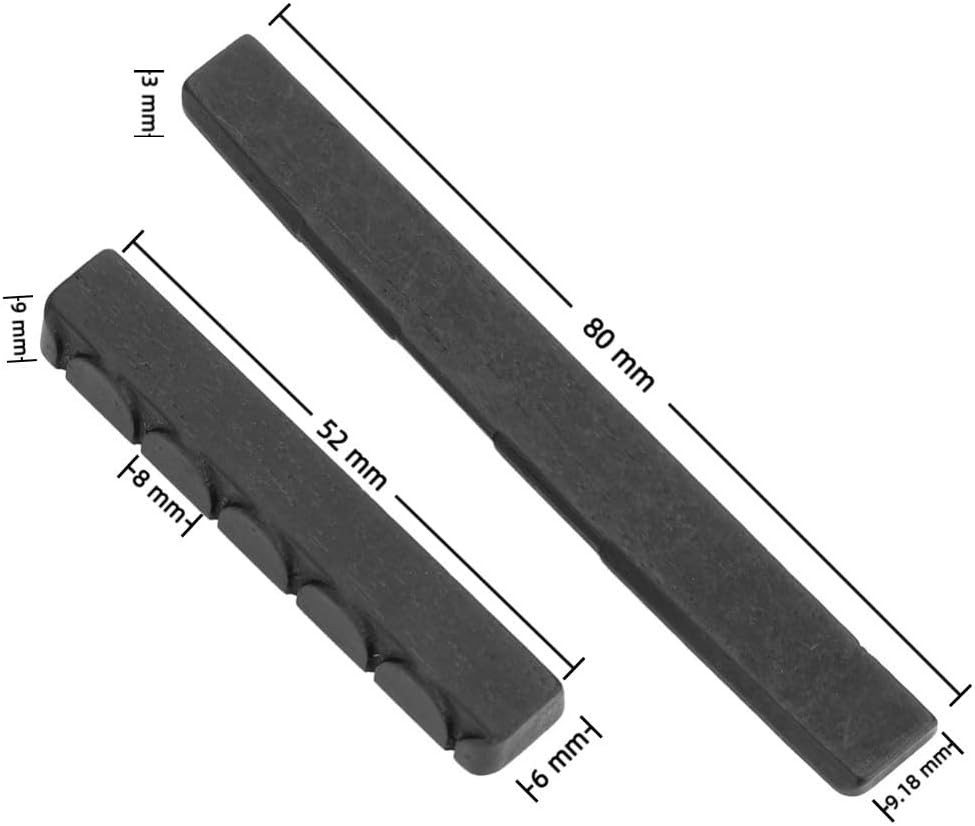 Guitar Nut and Saddle,Ebony Classical Guitar Nut & Saddle Set - 6 String Acou...