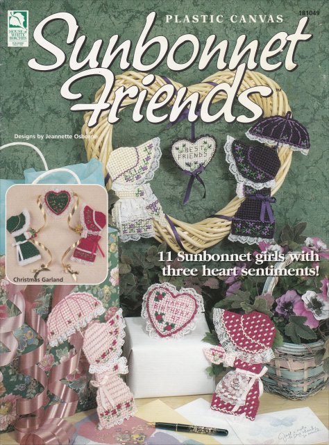 Sunbonnet Friends Plastic Canvas OOP Patterns Valentine Christmas Birthday BOOK
