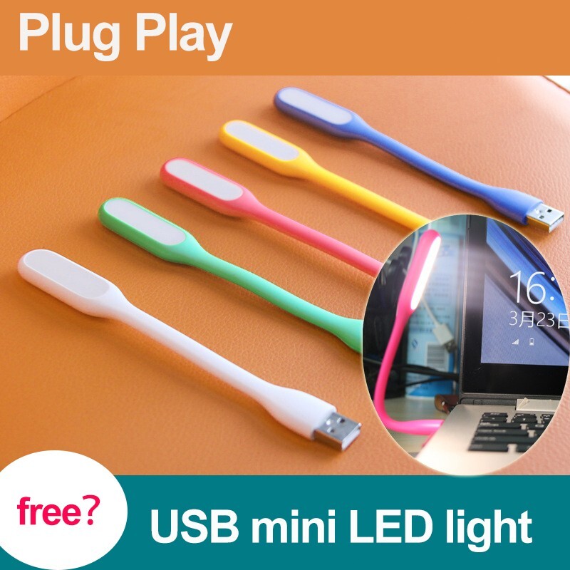1pc White Mini USB LED Light Reading Lamp Computer Laptop Desk Portable Flexible