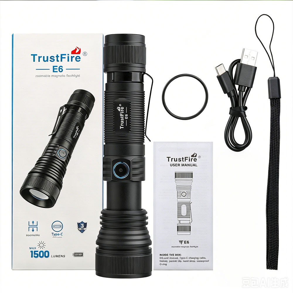 Trustfire Zoomable 550M Long Range Rechargeable Flashlight Magnetic LED Torch US