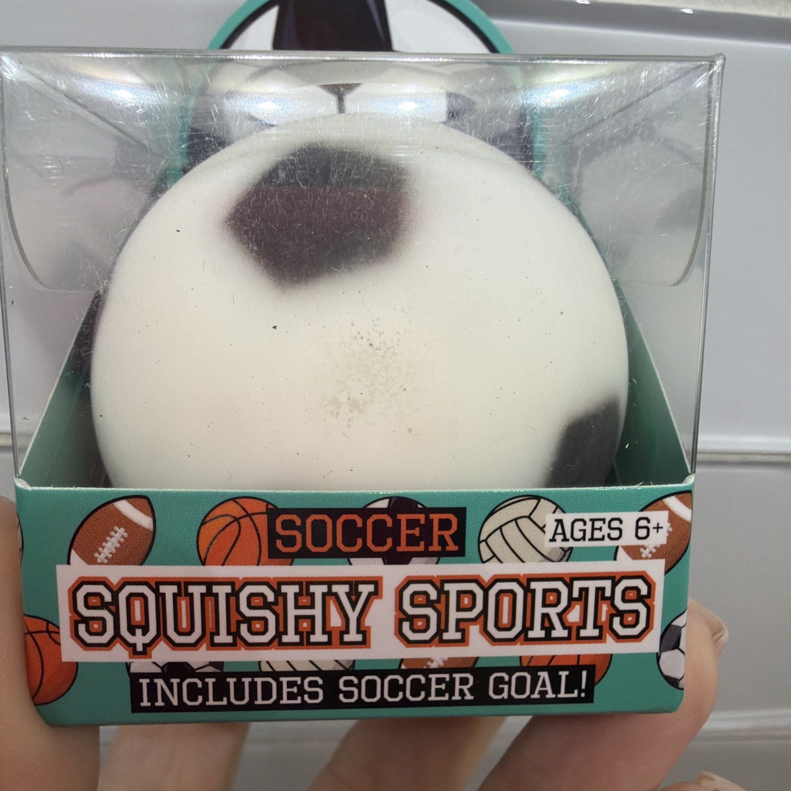 Zorbitz soccer Ball Squishy Sports w/goal Net viral squeezy fidget NIB