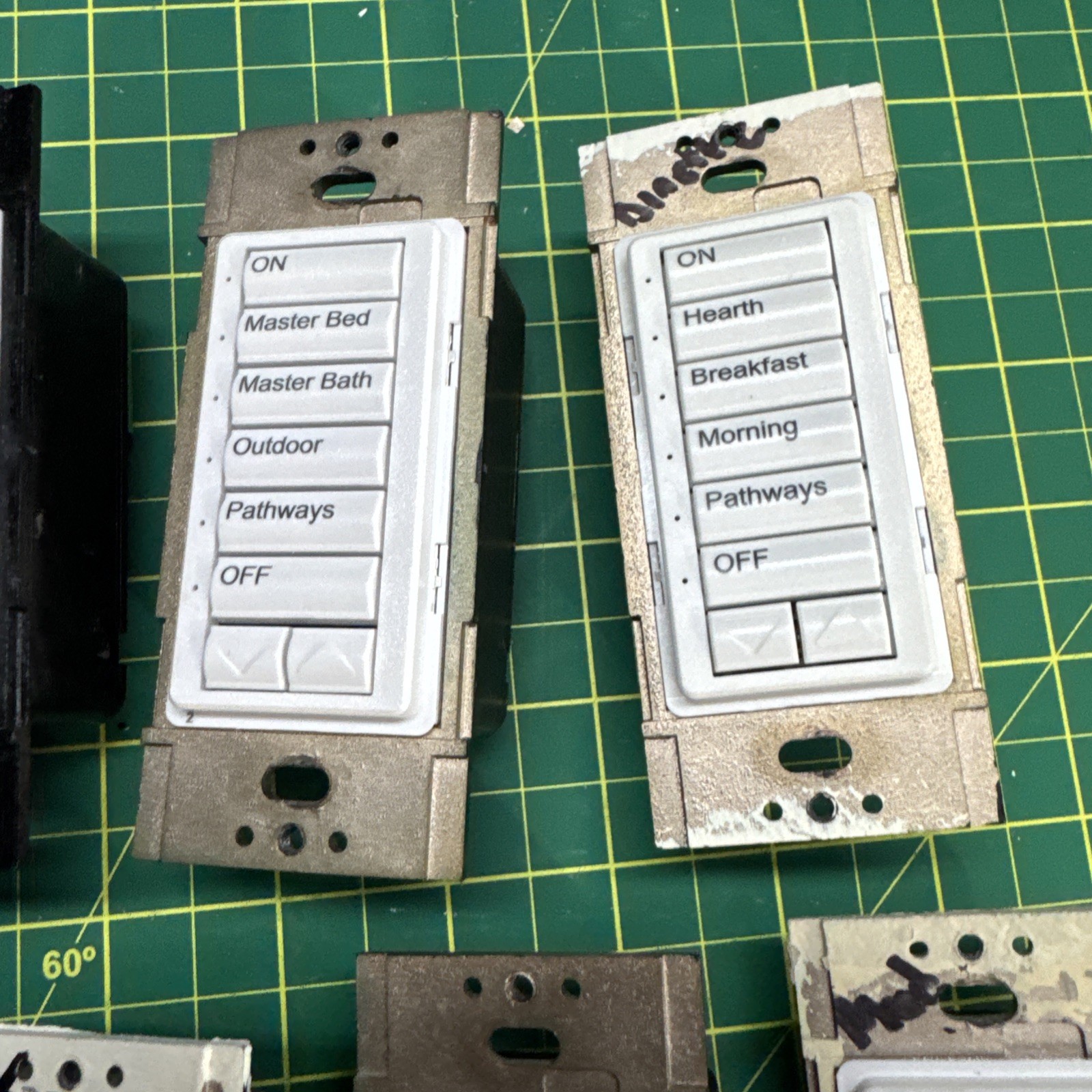 Lutron HomeWorks STWD-5BRL 5 Button Raise Lower Keypad Dimmers