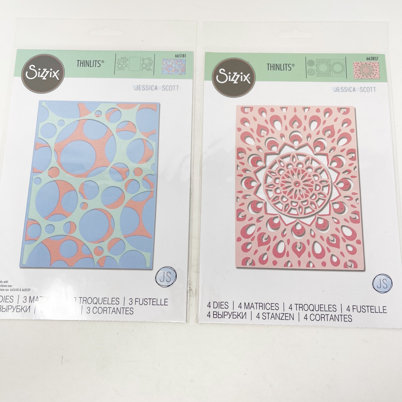 Sizzix Thinlits Circle Kaleidoscope Layers Cutting Dies Bundle NEW