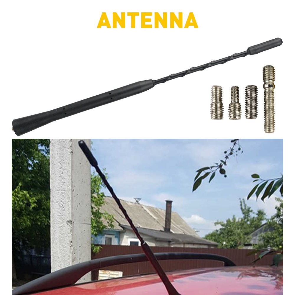 9" Short Black Antenna Mast Radio for AM/FM CHEVY SILVERADO 2006-2021 Brand A EV