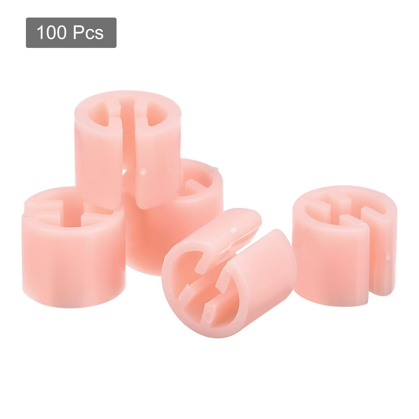 100-Count Pink Blank Clothes Hanger Marker for 3.5mm Rod Garment Color Code
