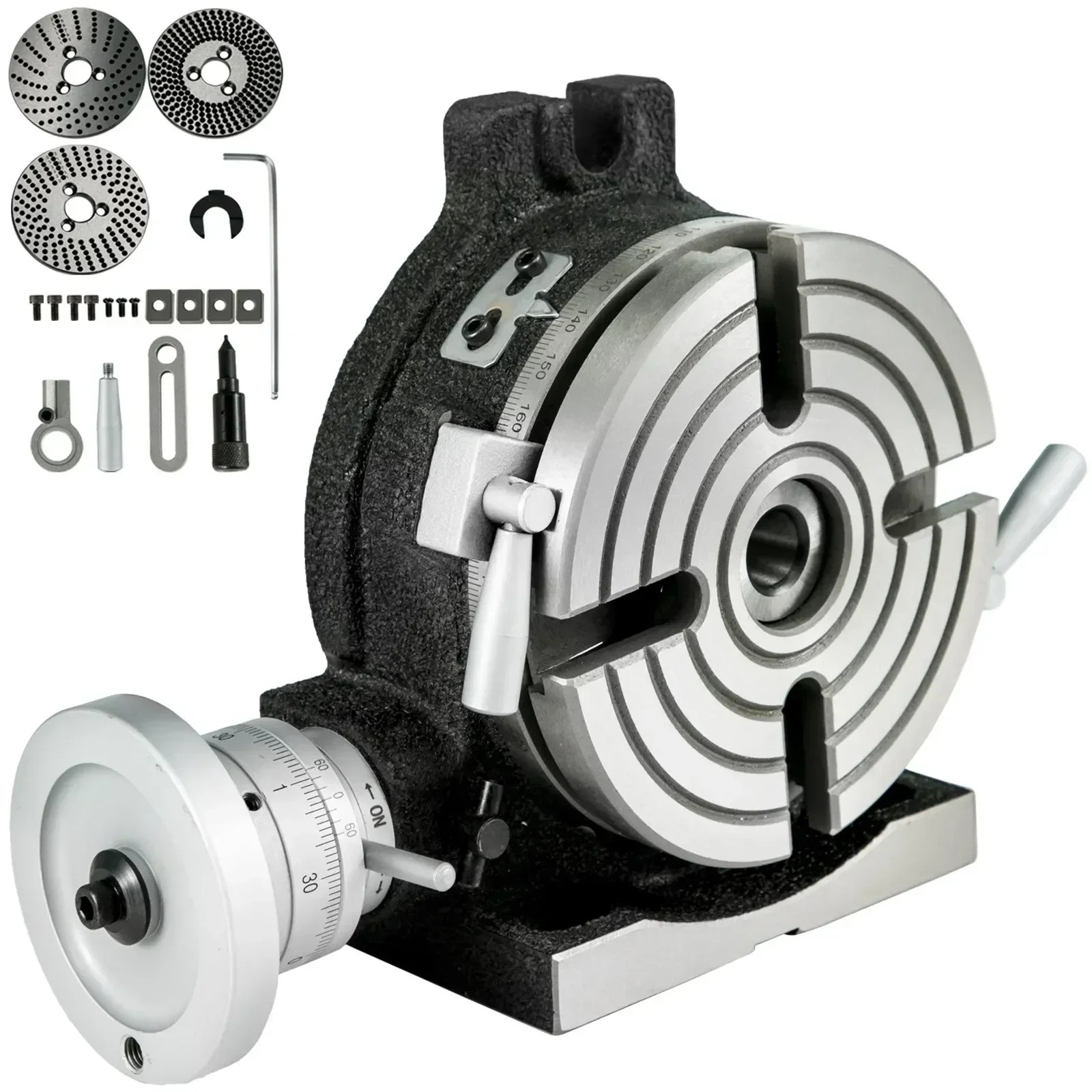 Rotary Table 4slot Horizontal Vertical Dividing Plate Milling Machine Adjustable