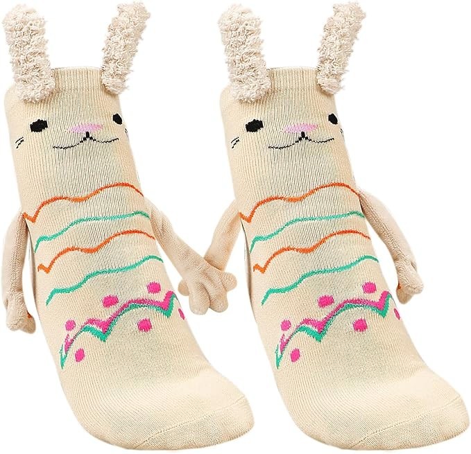 "Holding Hands Socks,Novelty Funny Magnetic Socks，Funny Gifts for Parents, Frien
