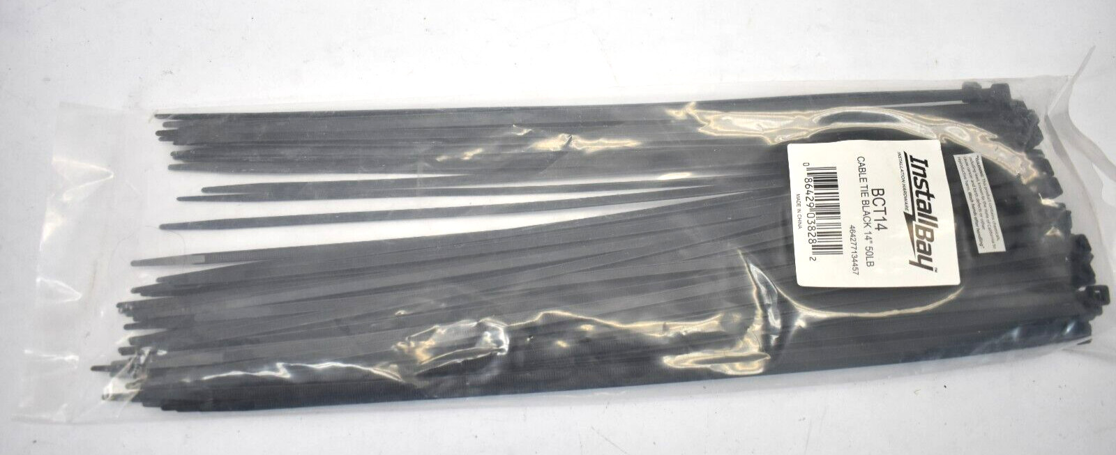 InstallBay 100 Pack Black Cable Ties 14" BCT14 50 lbs Tensile Strength Nylon