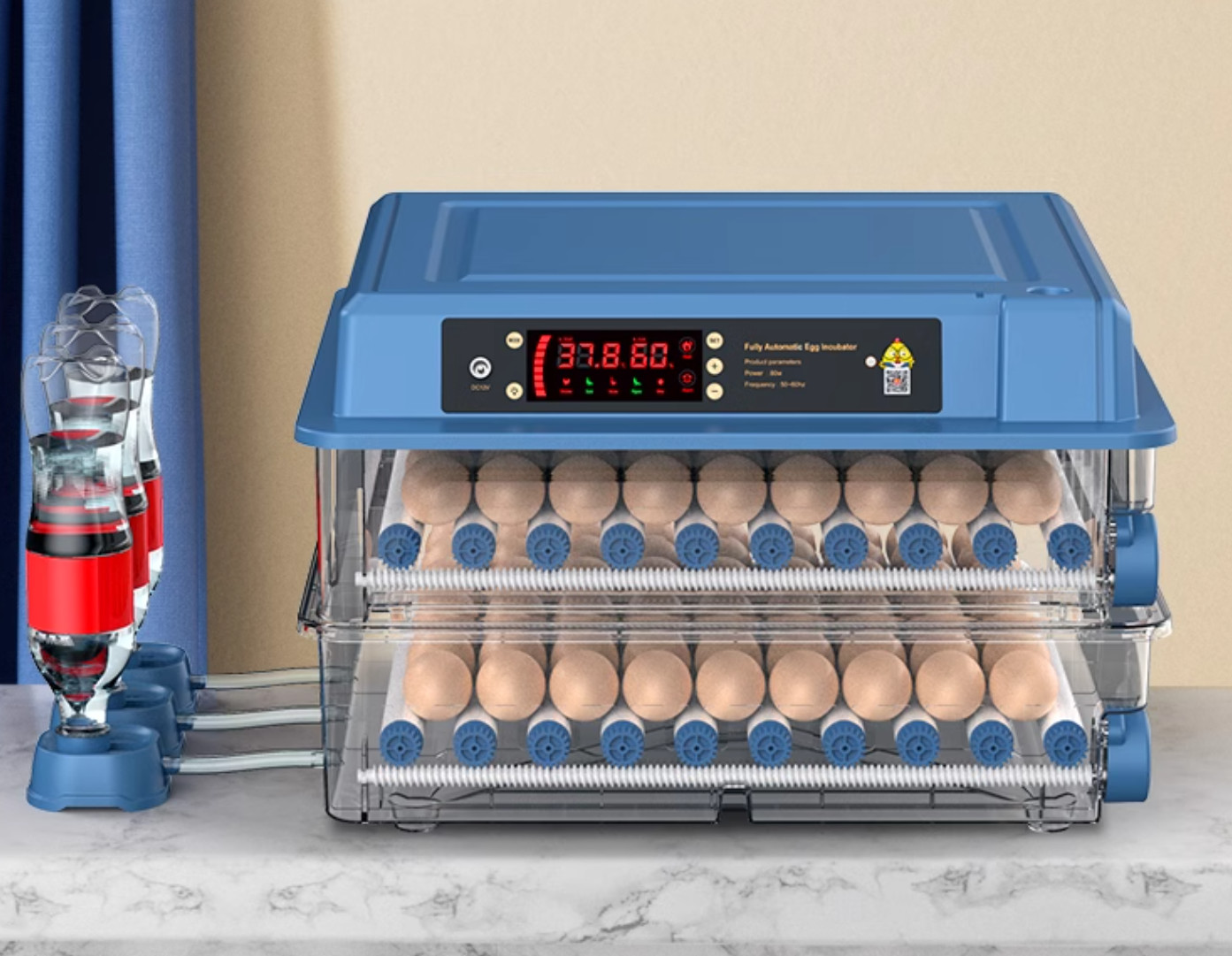 Household Chicken Duck Goose and Egg Incubator Fully Automatic Dual Power Supply