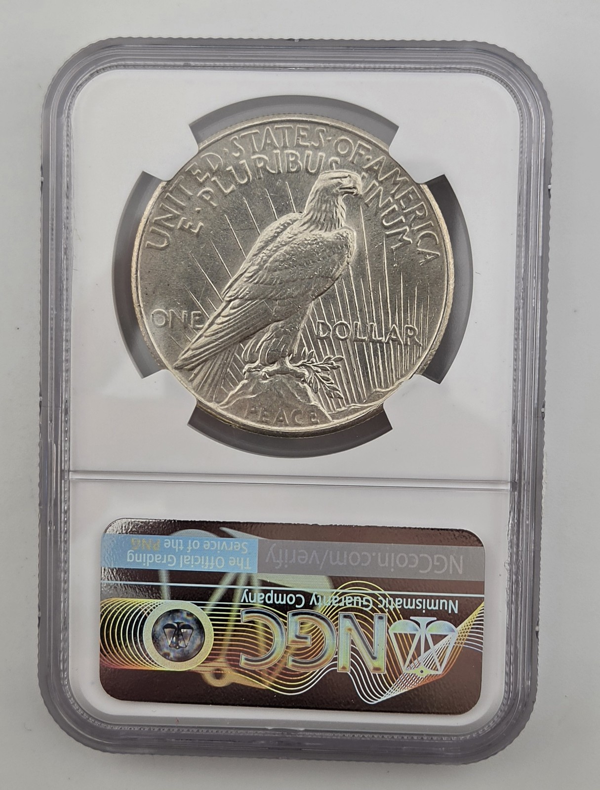 1925 P Peace Dollar Us Silver Coin NGC Au58