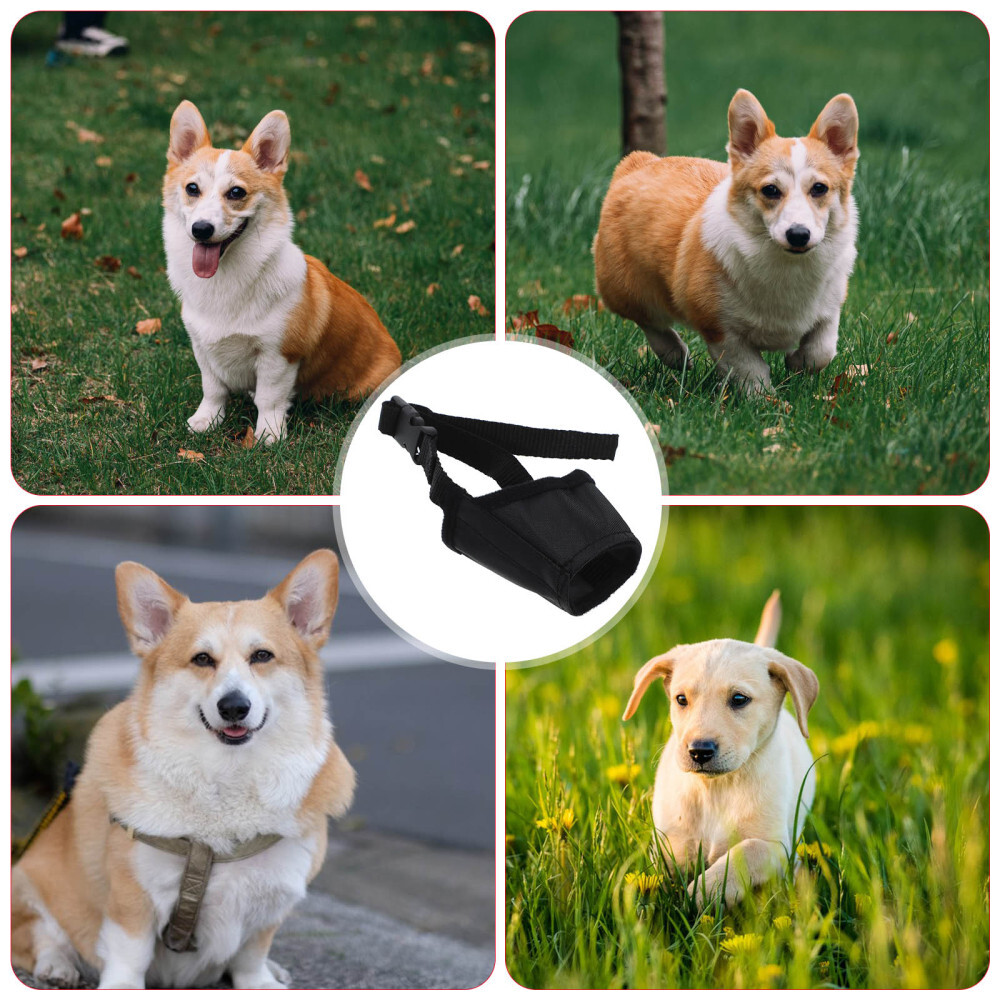 1x Puppy Muzzle Walking Puppy Muzzle Adjustable Muzzle Anti-Barking Doggy Muzzle
