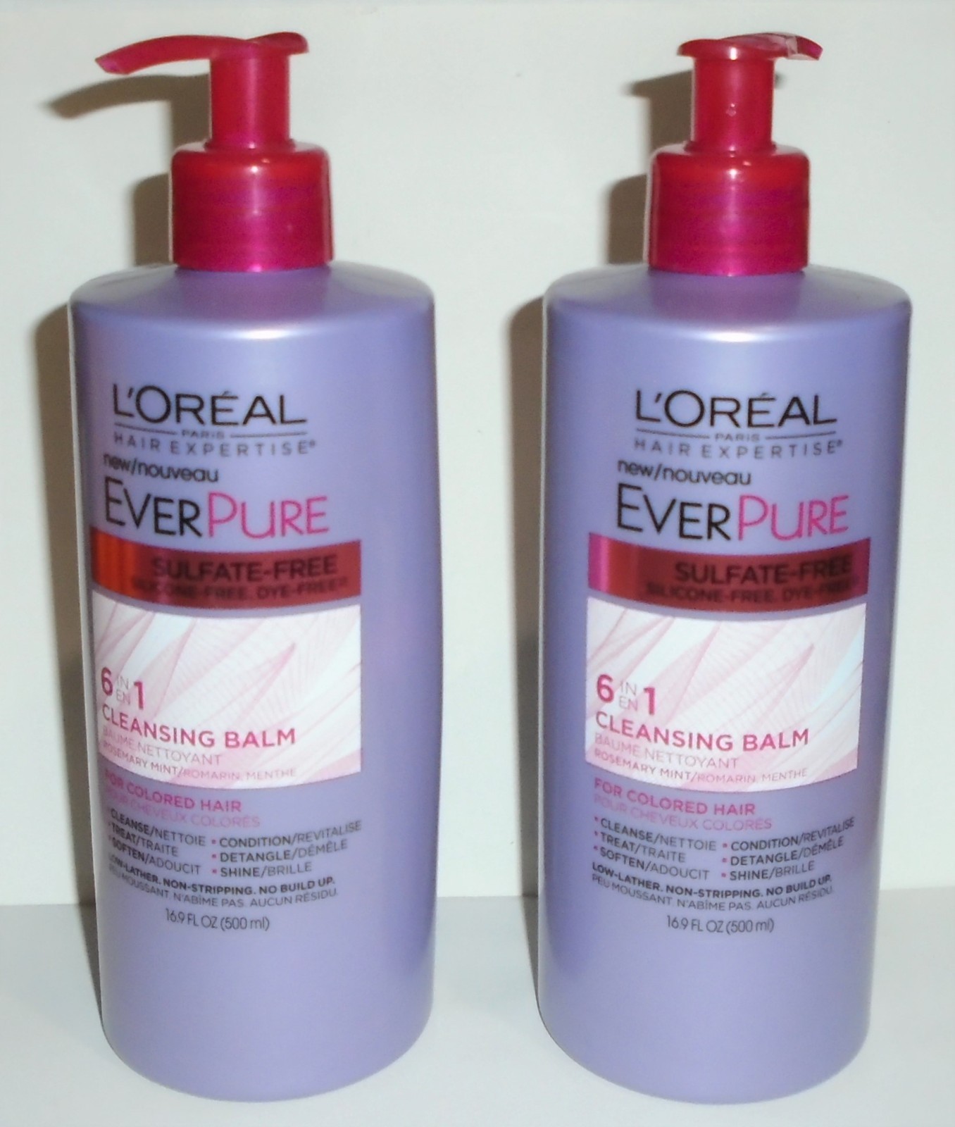 LOREAL EverPure 6-in-1 Cleansing Balm Colored Hair 2 Pack 16.9oz NO TARIFF