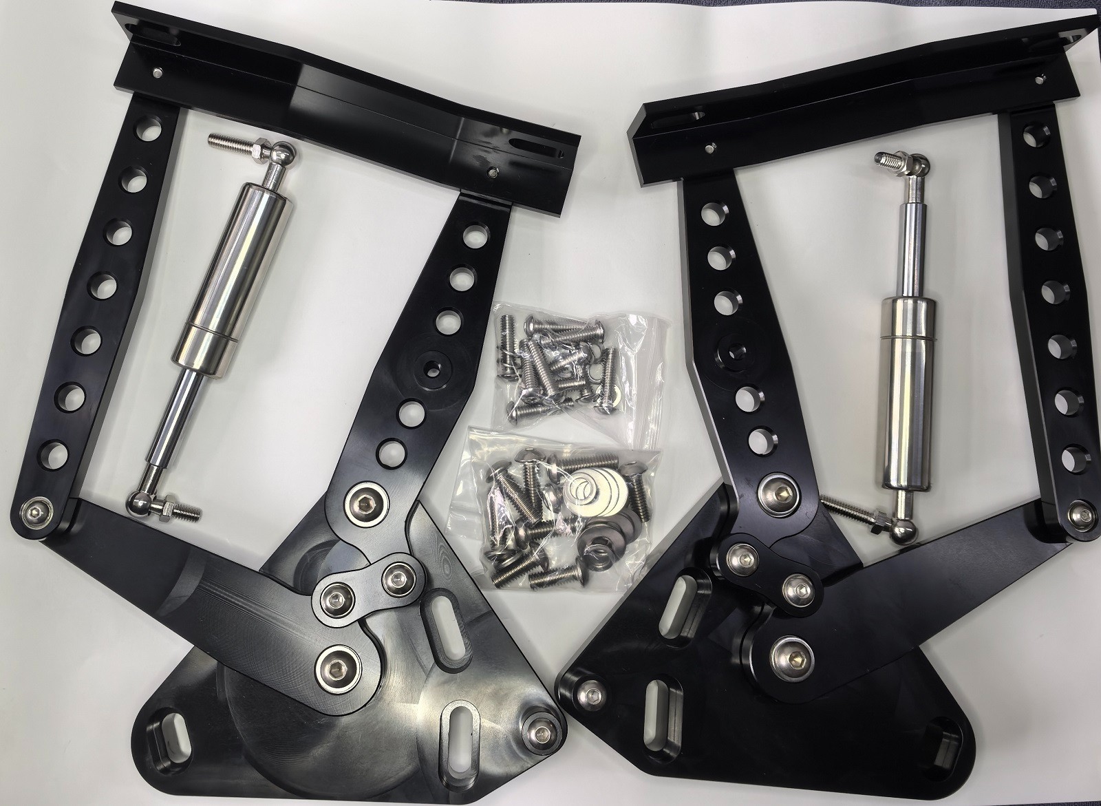 Pair  1967- 1972 Chevrolet Truck C10 GM Hood Hinge Billet Aluminum Black