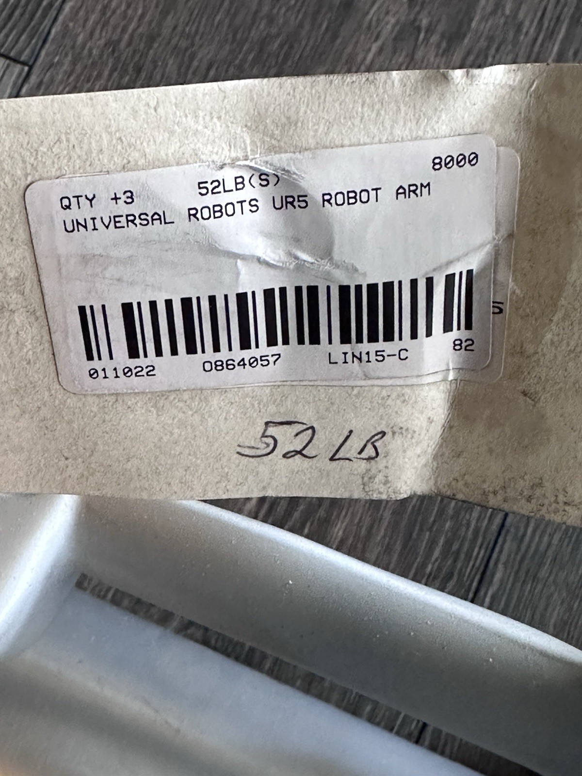 Universal Robots UR5 Robot Arm. (NO CONTROLLER OR TEACH PENDANT.)