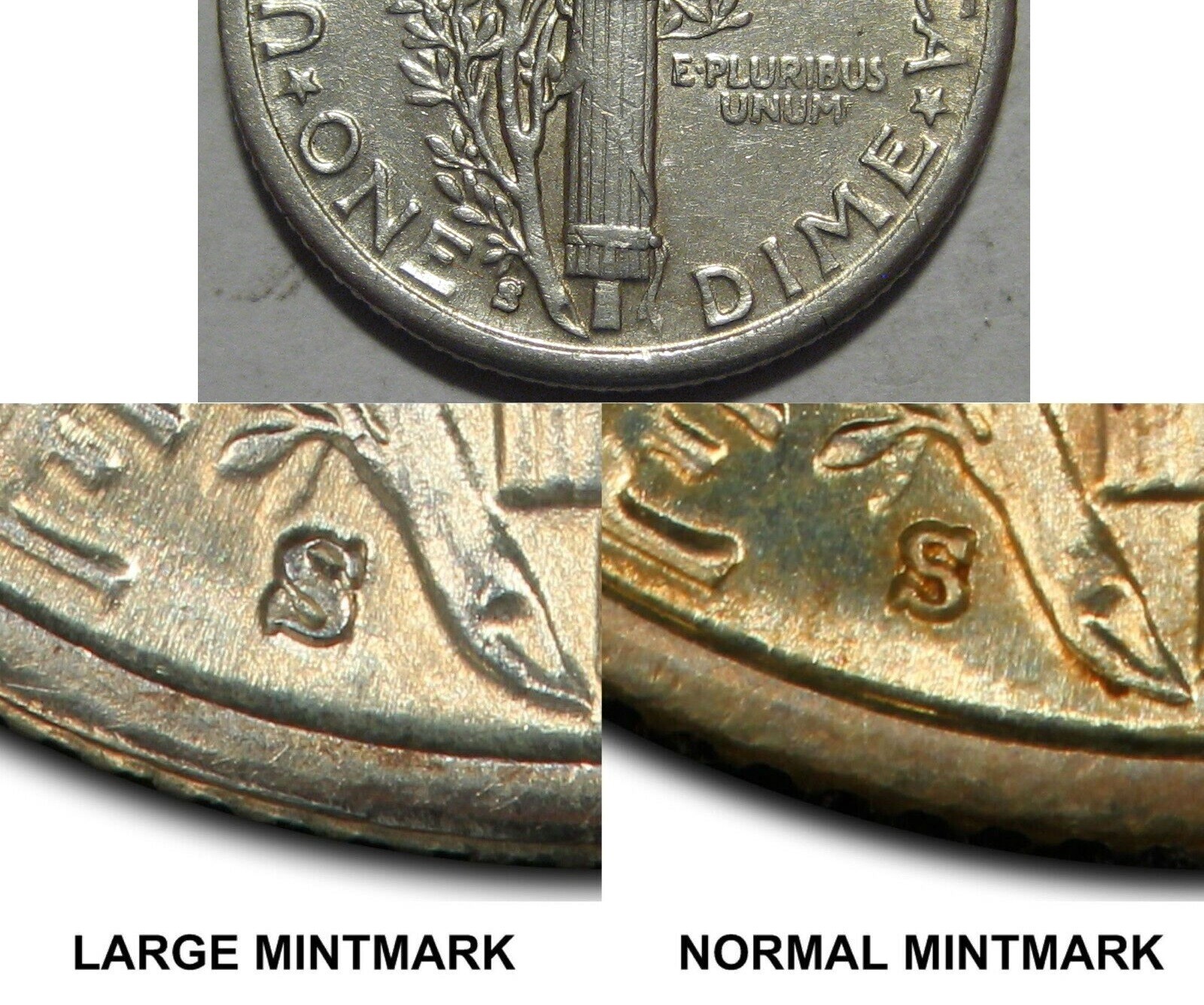 = 1928-S AU+ LARGE Mint Mark, FS-501, MERCURY Dime, FREE Shipping