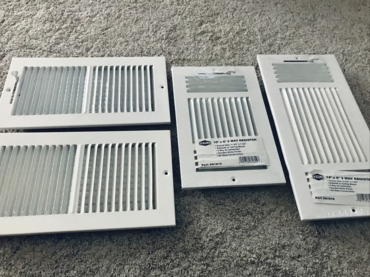 EZ-FLO Ceiling Register 10x6 12x6 14x6 LOT OF 4