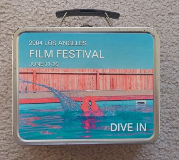 RARE! VINTAGE Los Angeles Film Festival 2004 Lunch Box "DIVE-IN"
