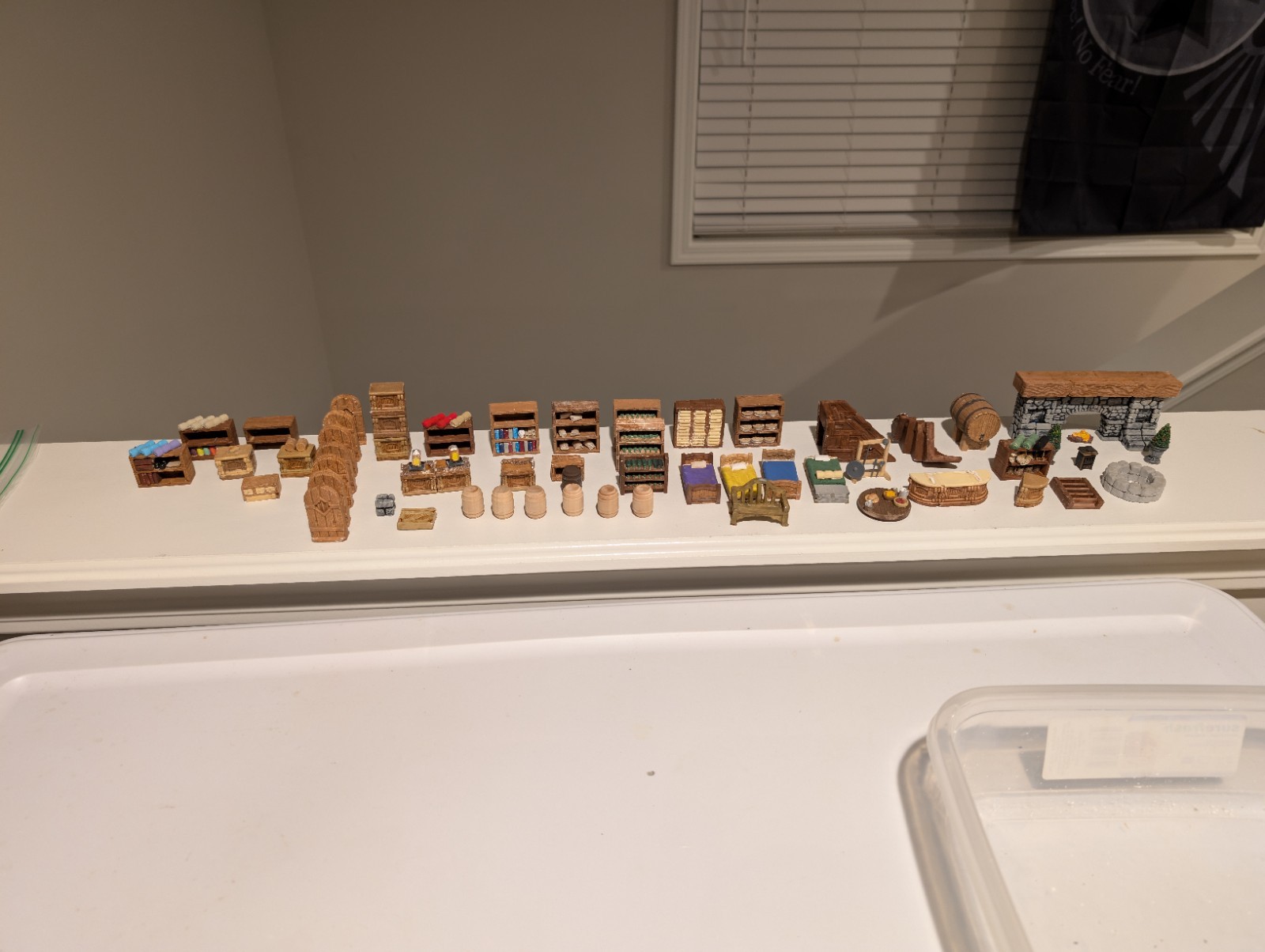 Scenery & Terrain - Misc Custom Built Furniture, Shelves, Doors, Fireplace Lot!