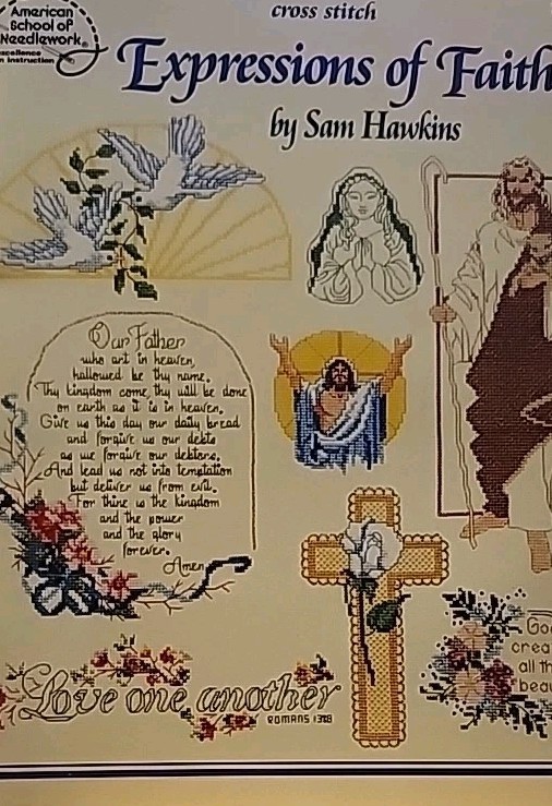 American school of needlework expression and faith cross stitch chart