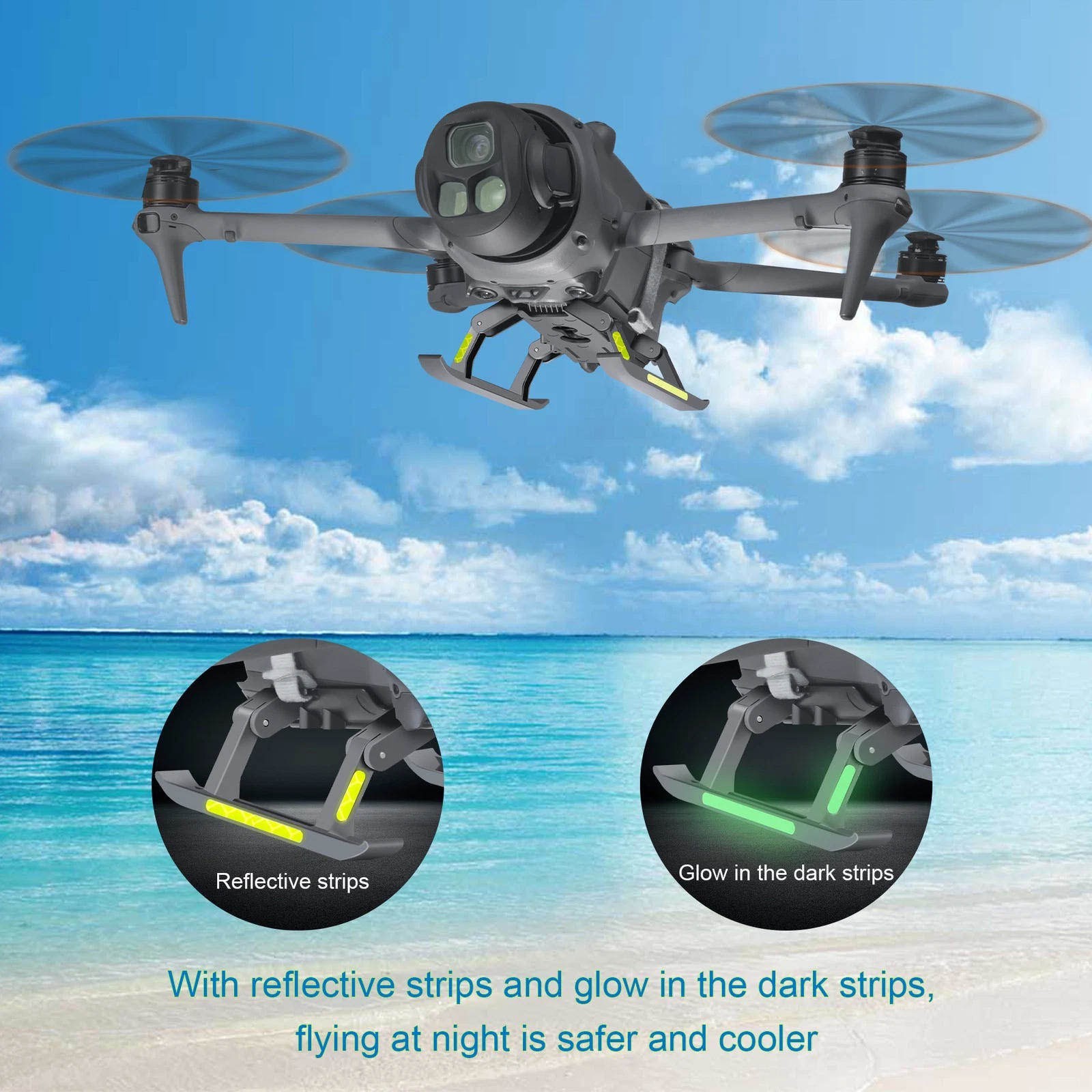 For DJI Mavic 4 Pro Landing Gear 35mm Height Increase Foldable Quick Install