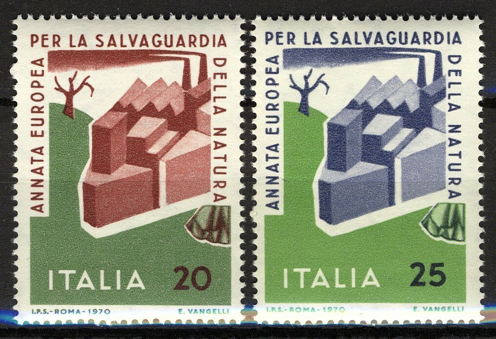 Italy 1970, European nature conservation year set VF MNH, Mi 1325-1326