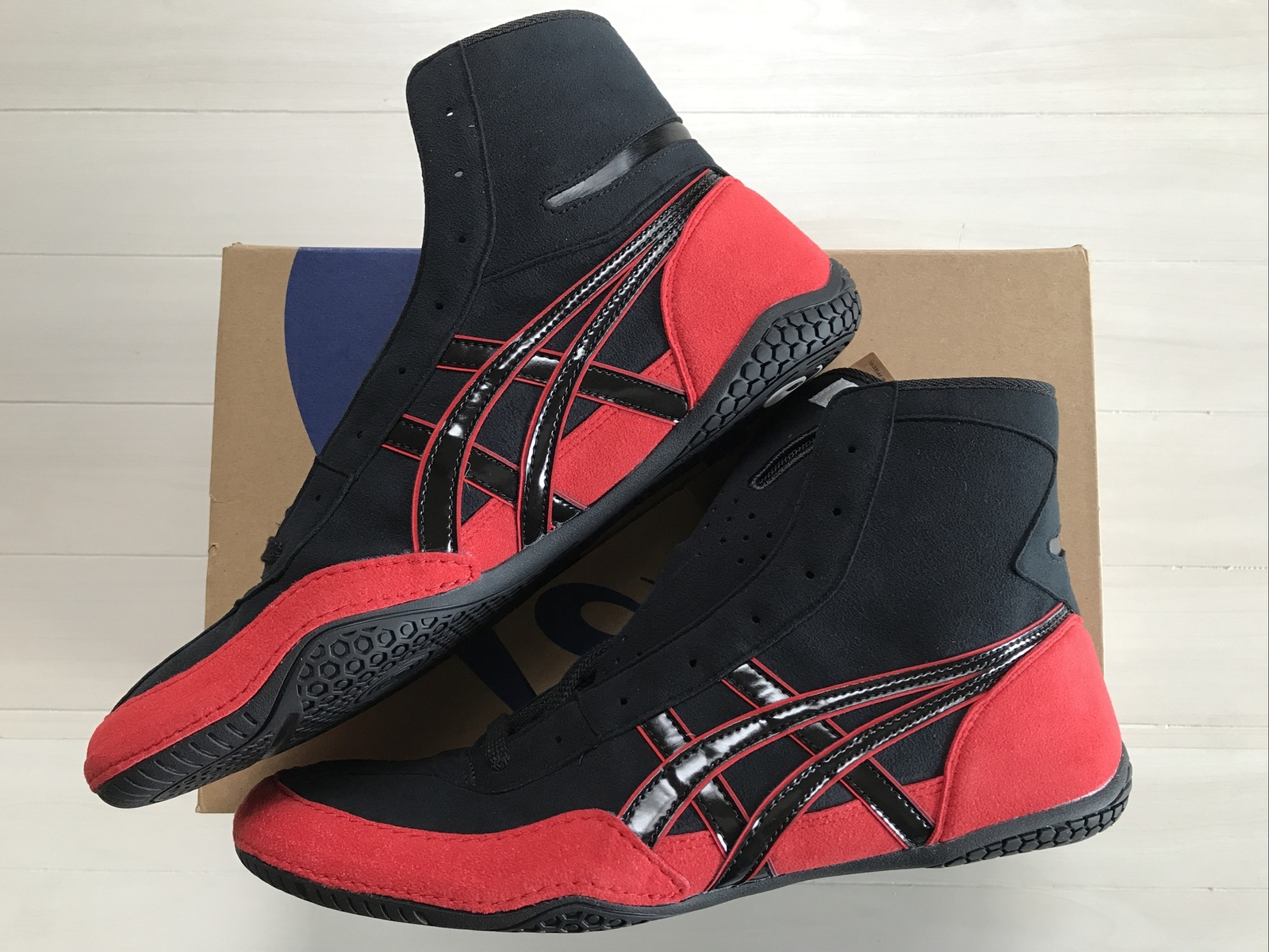 ASICS Wrestling Shoes Black Red x Black x Red 1083A001 EX-EO successor to TWR900