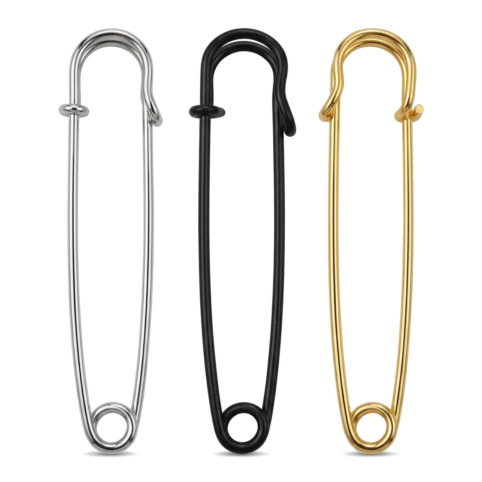 15Pcs Extra Large Heavy Duty Safety Pins, 4 Inch Jumbo Big Giant Safety Pins, 3
