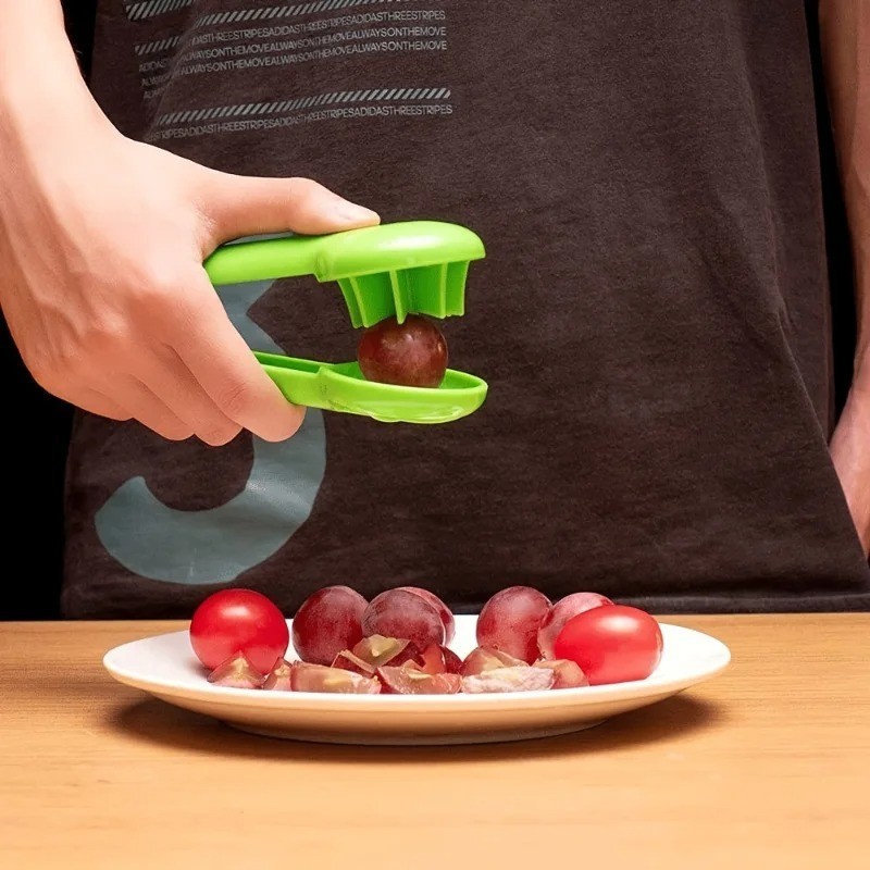 Grape Cutter, Green Multi-functional Fruit And Vegetable Cutter, Bladeless Creat