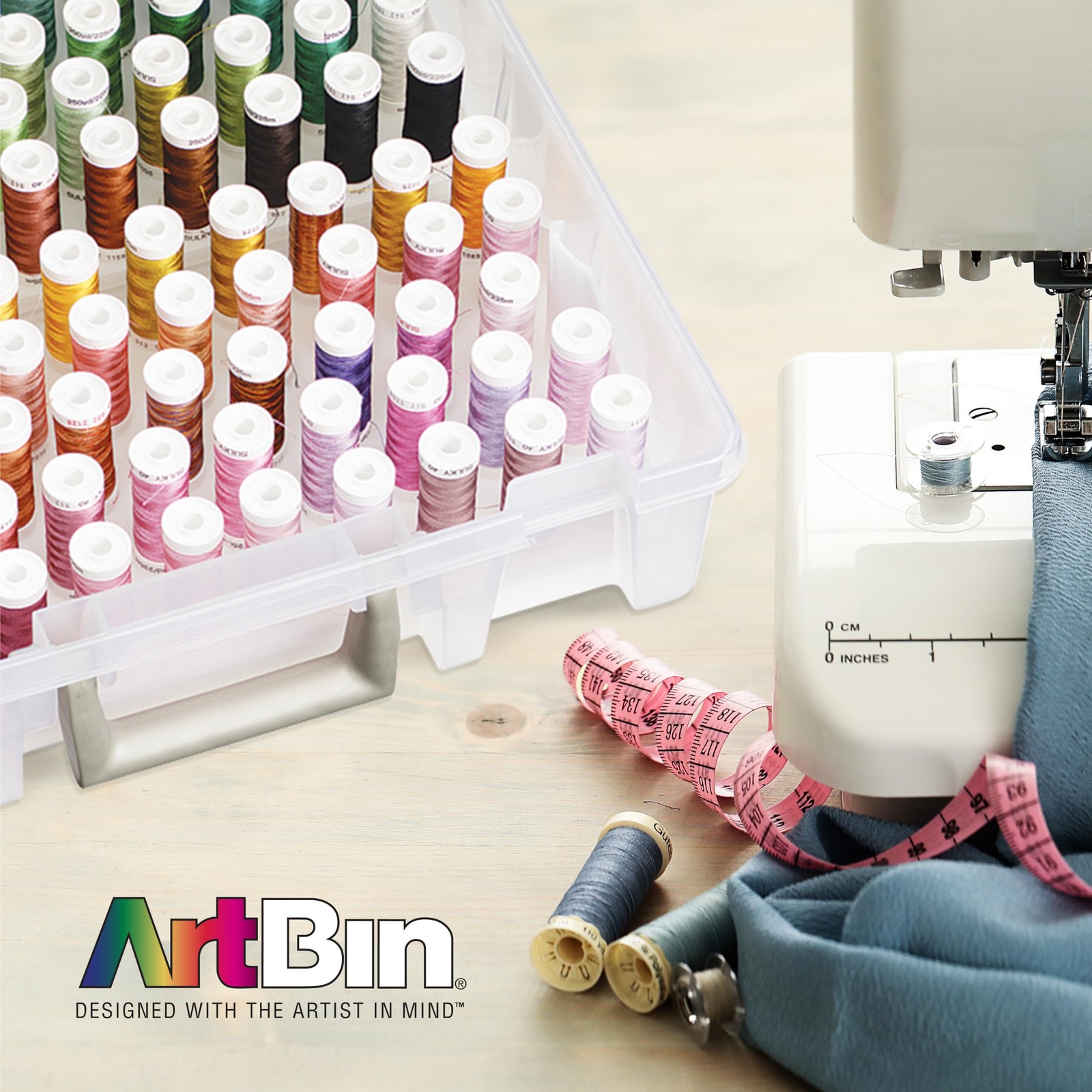 ArtBin Super Satchel Thread Box - Versatile Storage Pack of 1, Clear