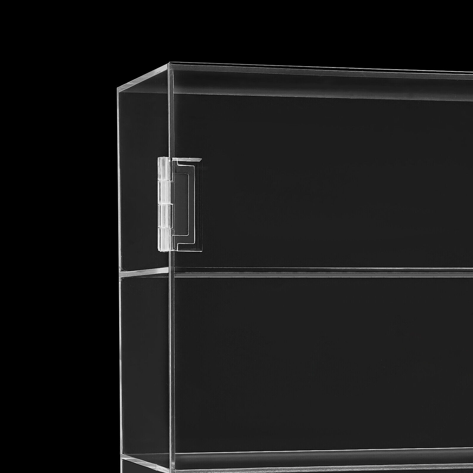 4-Layer Clear Acrylic Display Case 30 × 15 × 40 cm Lockable Countertop Showcase