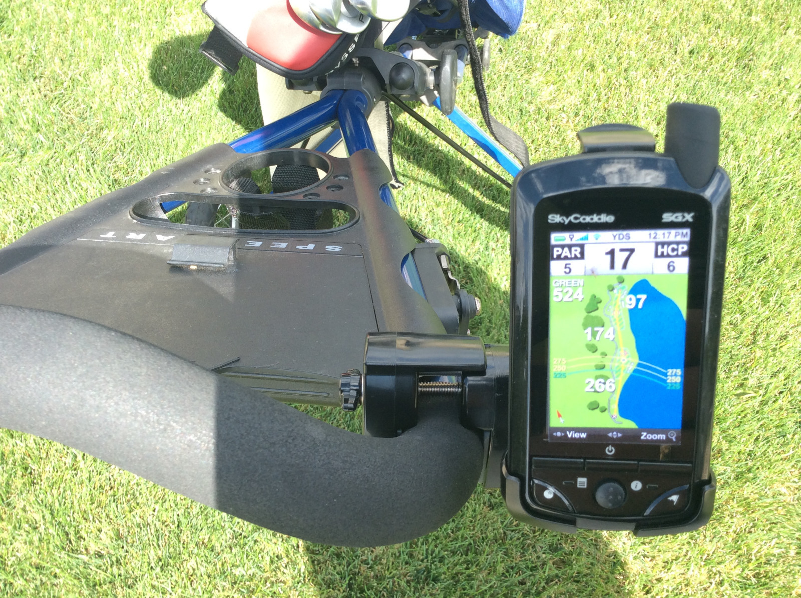 Golf Cart Mount 4 Sonocaddie Stop Using the Cup Holder!