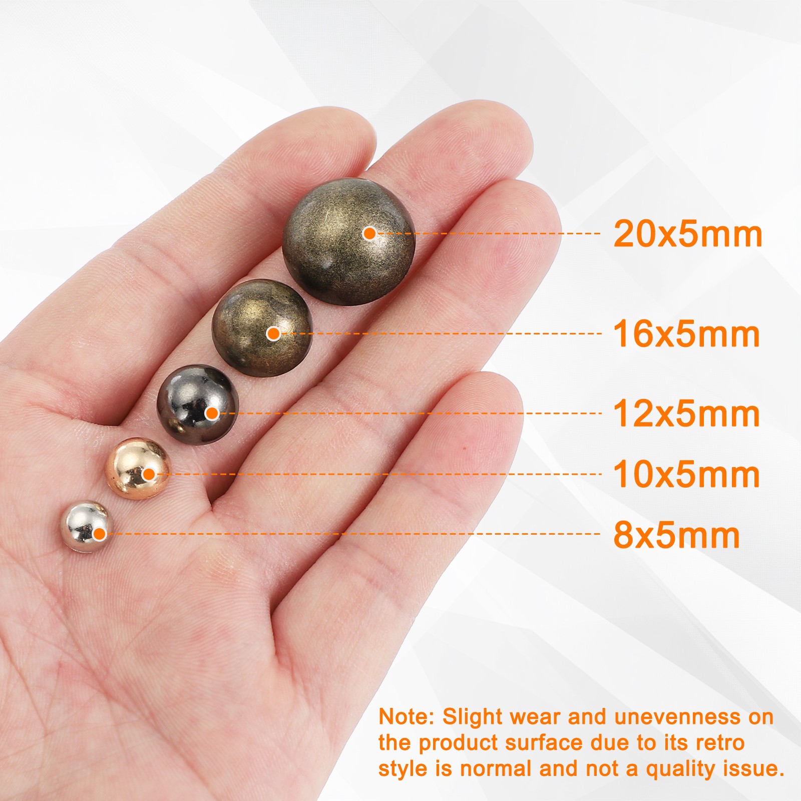 100 1/2" Silver Craft Tip Rivet Sets with Screw Back