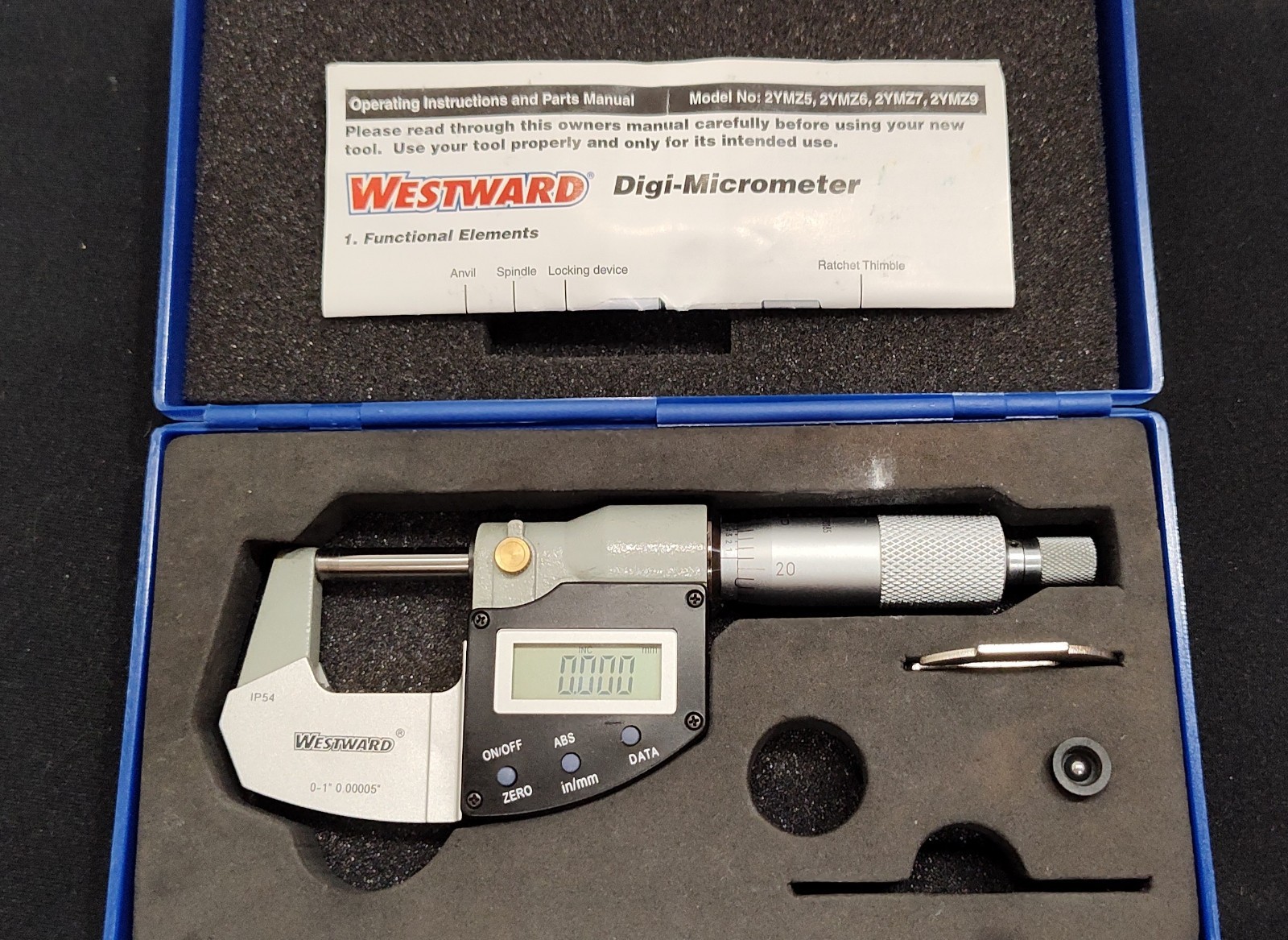 Westward Digi-Micrometer 2YMZ5 With Case