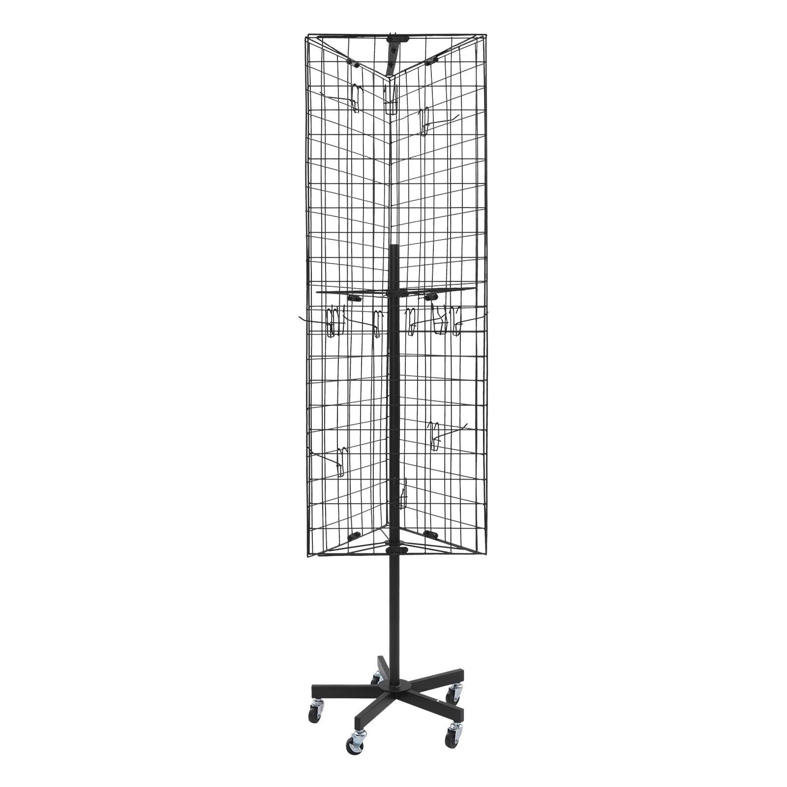 Gridwall Panel Display Stand Triangular Heavy Movable Floorstanding Detachable