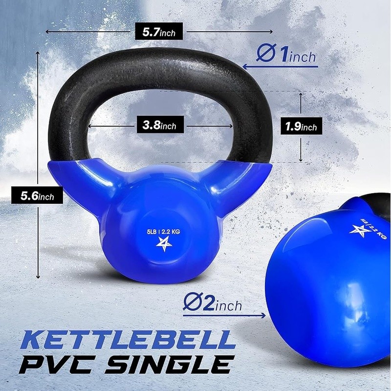 High Quality Cast Iron Kettlebell Flat Bottom Durable Handle Strength Training