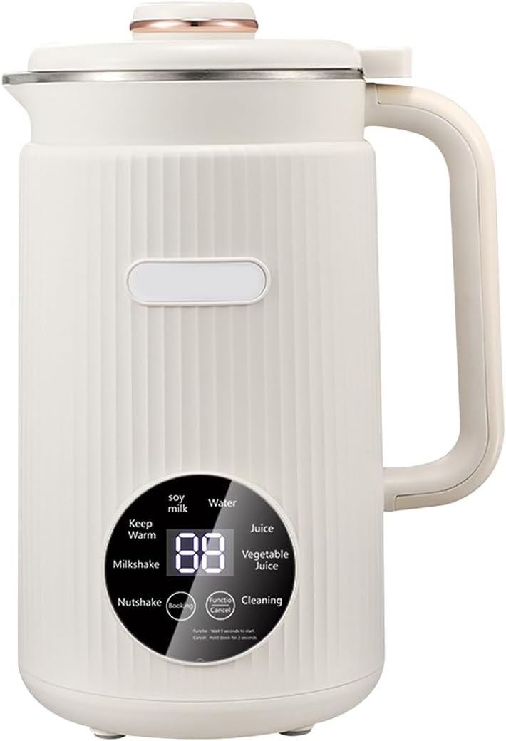 Nut Milk Soy Milk Maker Programmable Blender with Digital Display White