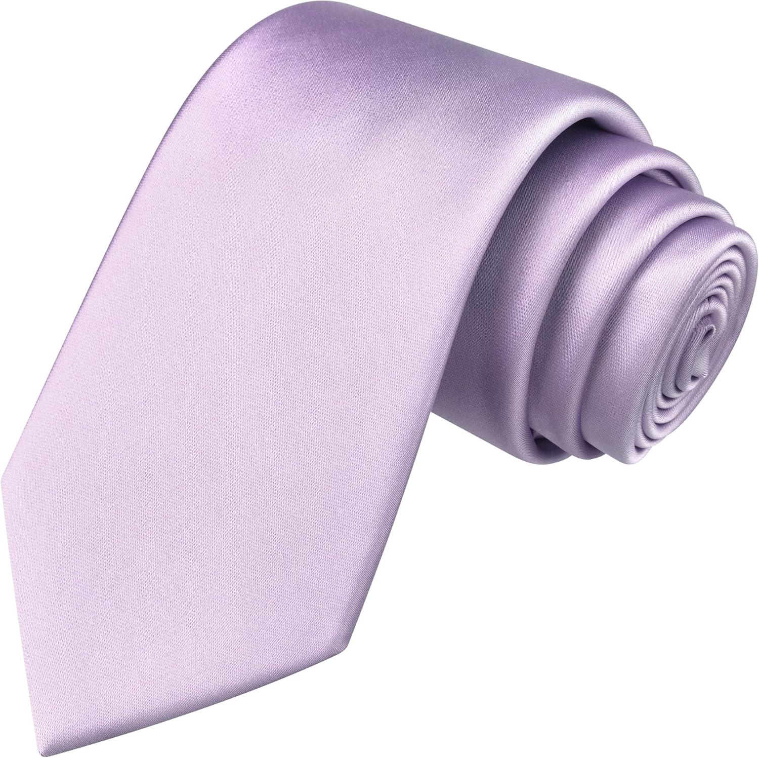 3.15"（8cm） Mens Solid Satin Tie Pure Color Necktie for Business and Wedding + Gi