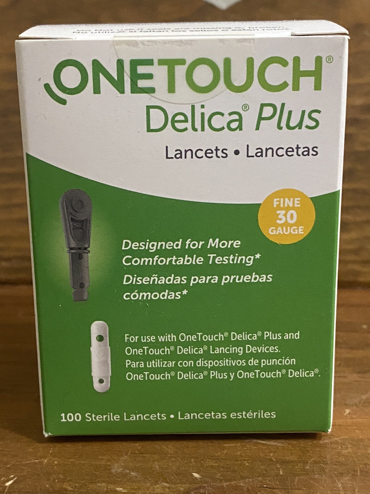 100 ONETOUCH DELICA PLUS FINE 30 GAUGE STERILE LANCETS   NEW