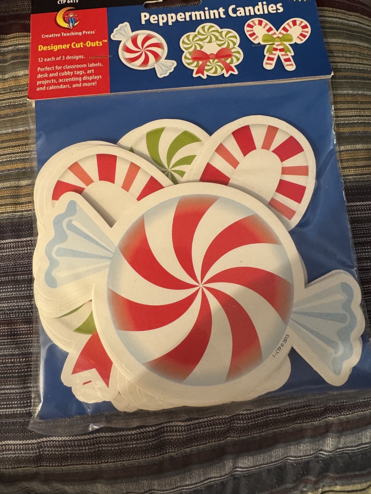 CREATIVE TEACHING PRESS DESIGNER CUT-OUTS PEPPERMINT CANDIES CTP-6415